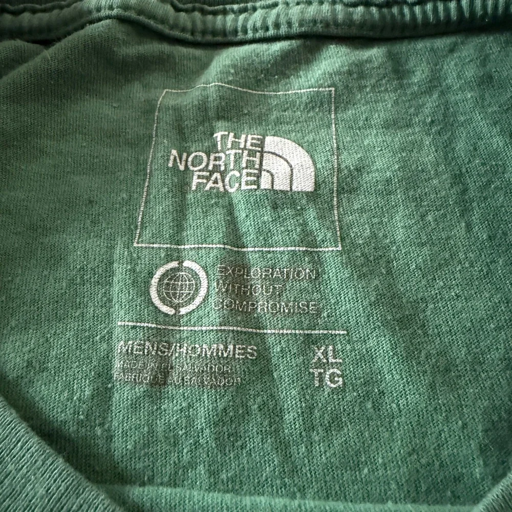The North Face T Shirt Mens XL Green Big‎ Logo Graphic Tee Outdoor Casual